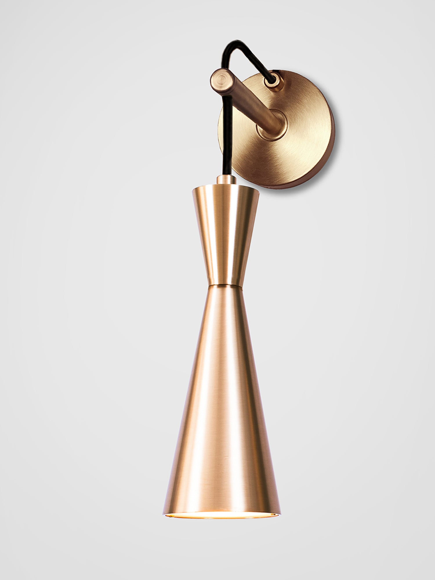 Cone Wall Light, close up view of pendant.