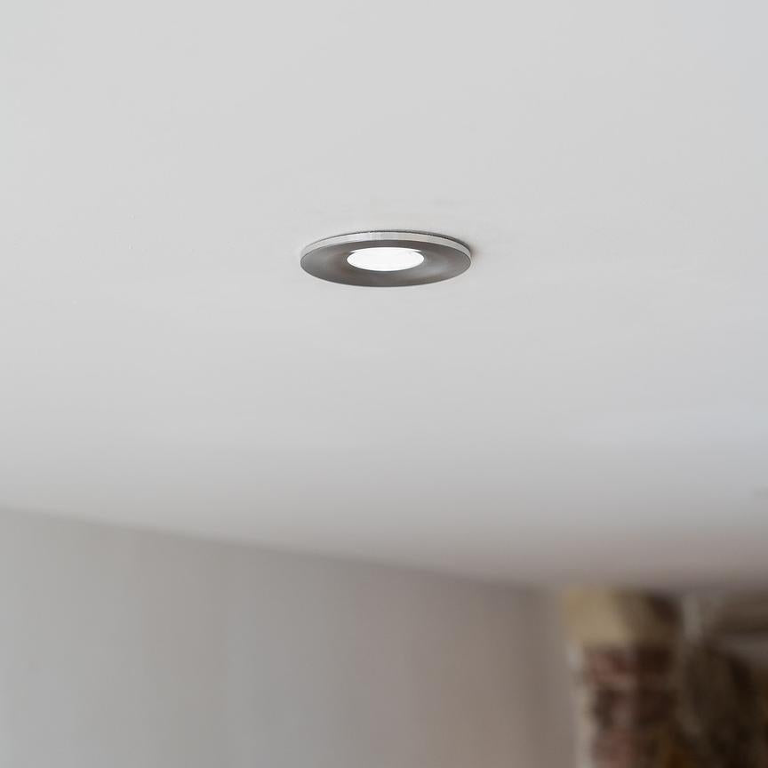 Soho Pewter LED Downlights, Fire Rated, Fixed, IP65, CCT Switch, High CRI, Dimmable