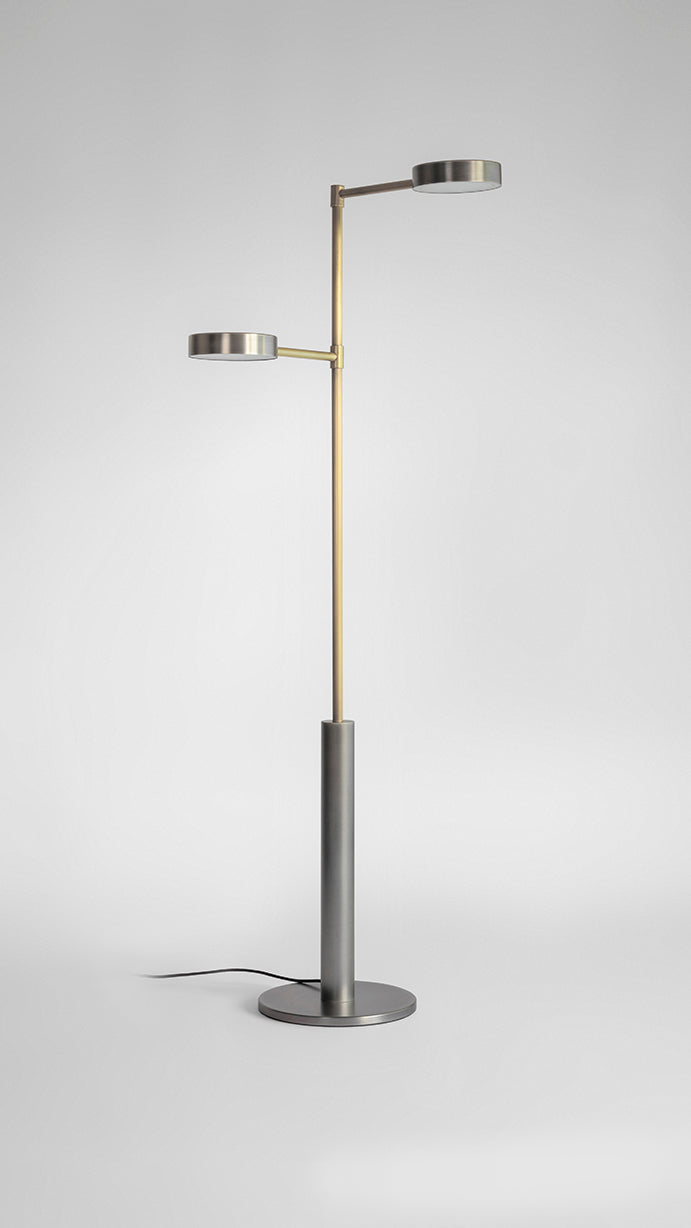 Two Cylinders Floor Lamp angled 