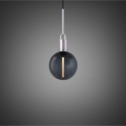 Forked Pendant Light / Globe / Smoked / Medium