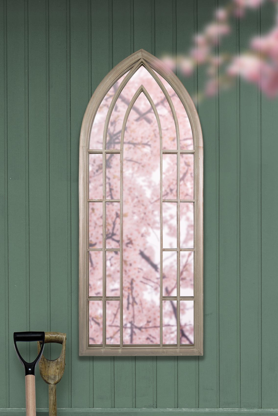 Somerley Grand Gothic Arch Outdoor Mirror 150 x 61 CM-9