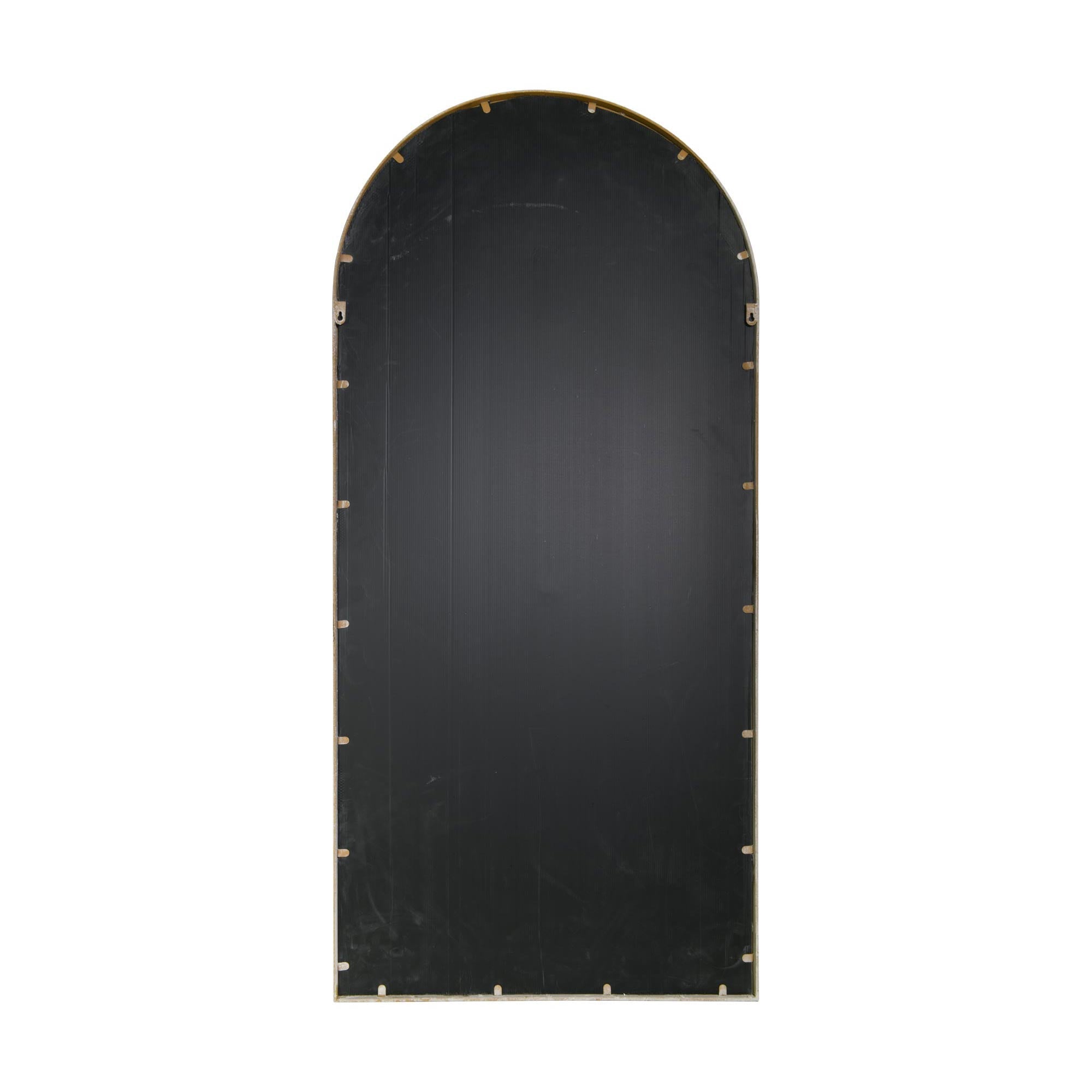 Somerley Large Stone-Colored Garden Mirror with Gothic Arch Design - 5ft3 x 2ft6 (160cm x 75cm)-14