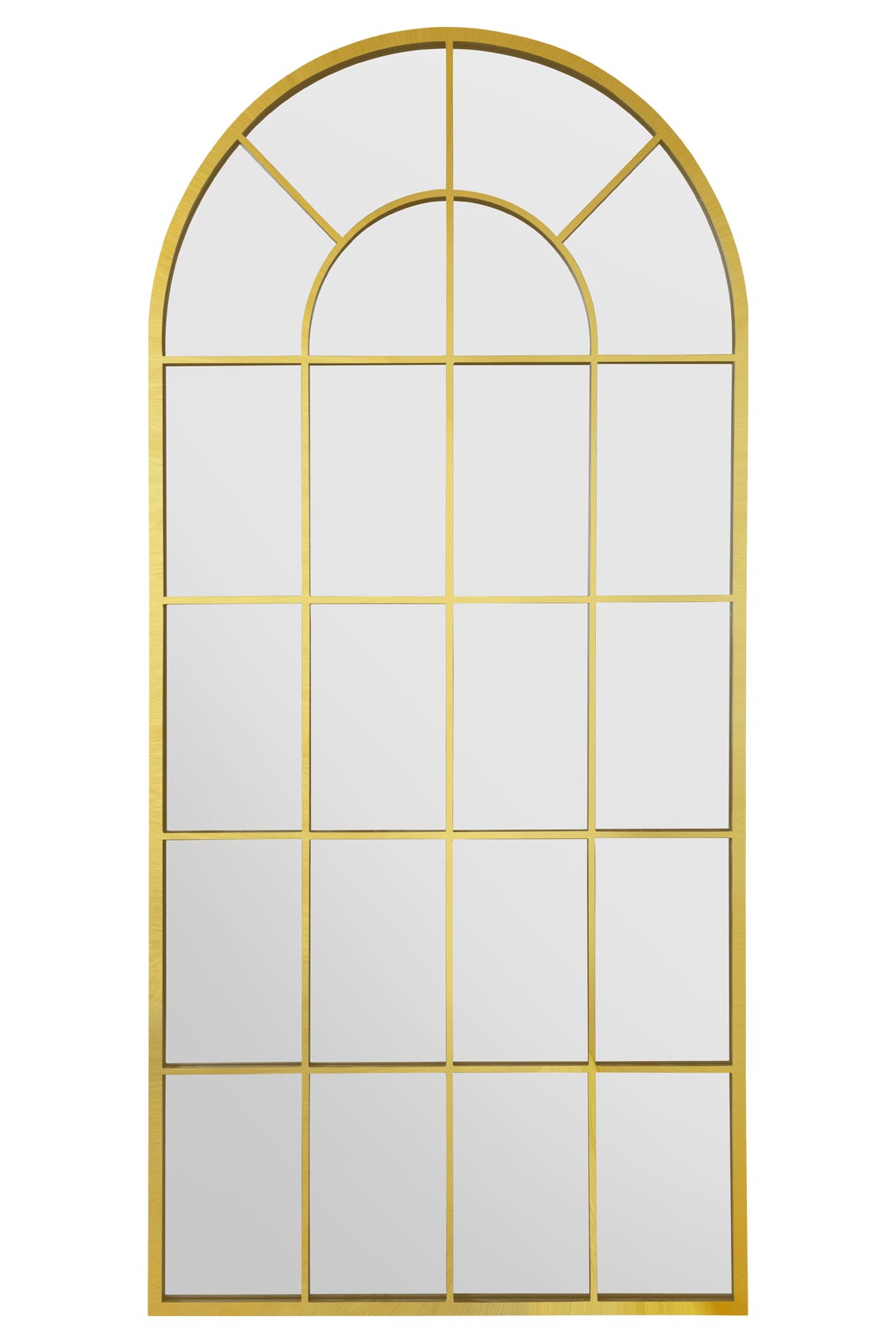 The Radiant - Gold Framed Arched Garden Mirror 71" x 33.5" (180x85CM)-2