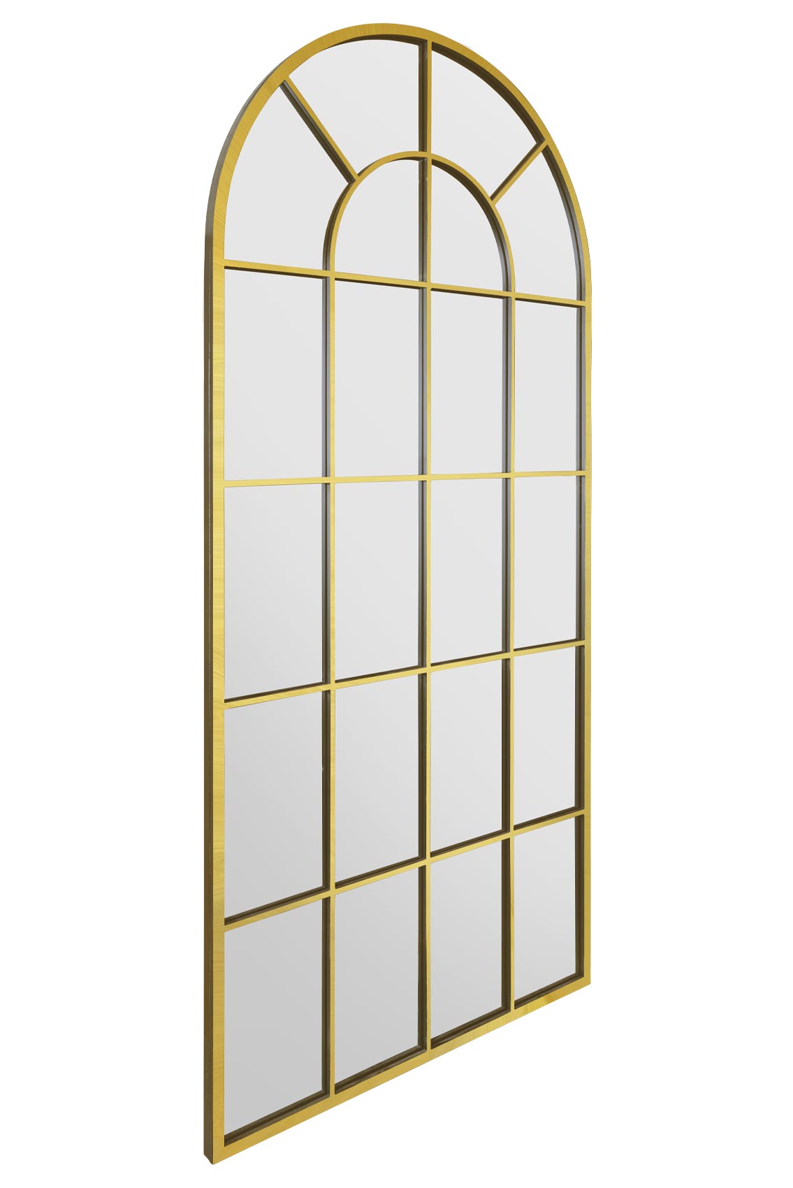 The Radiant - Gold Framed Arched Garden Mirror 71" x 33.5" (180x85CM)-3