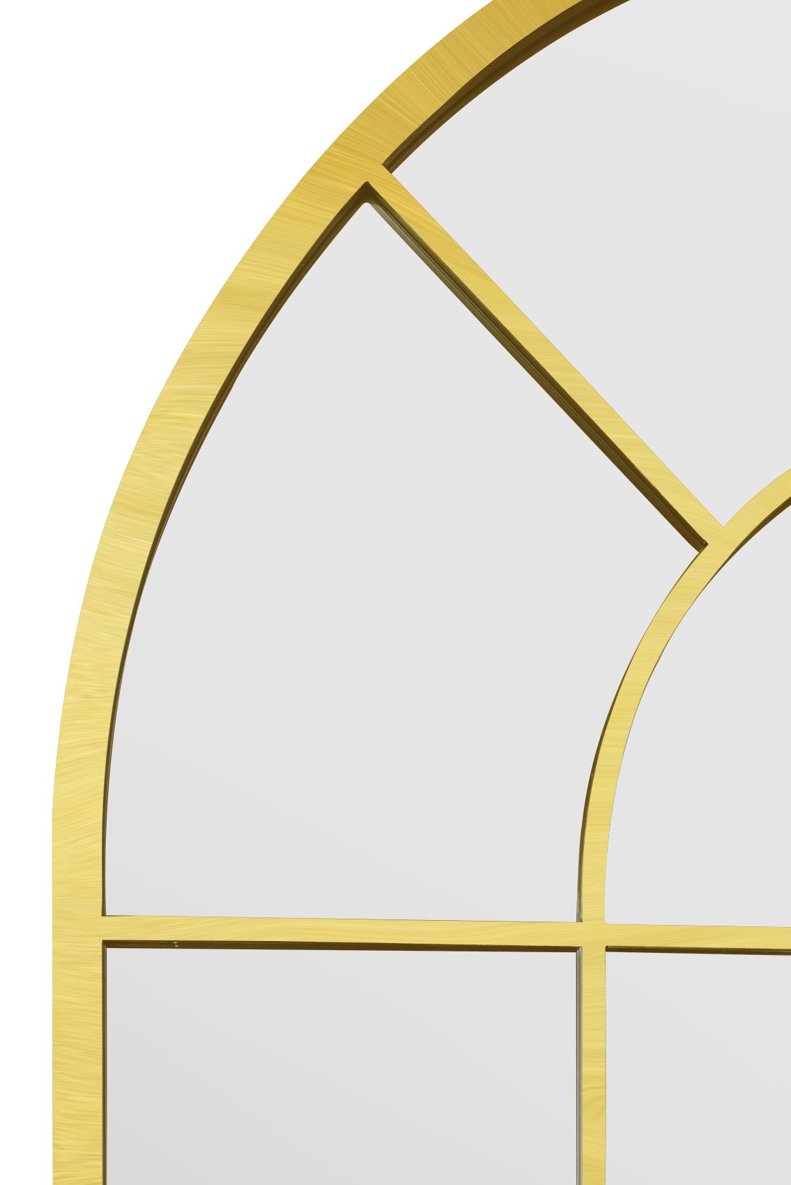The Radiant - Gold Framed Arched Garden Mirror 71" x 33.5" (180x85CM)-6