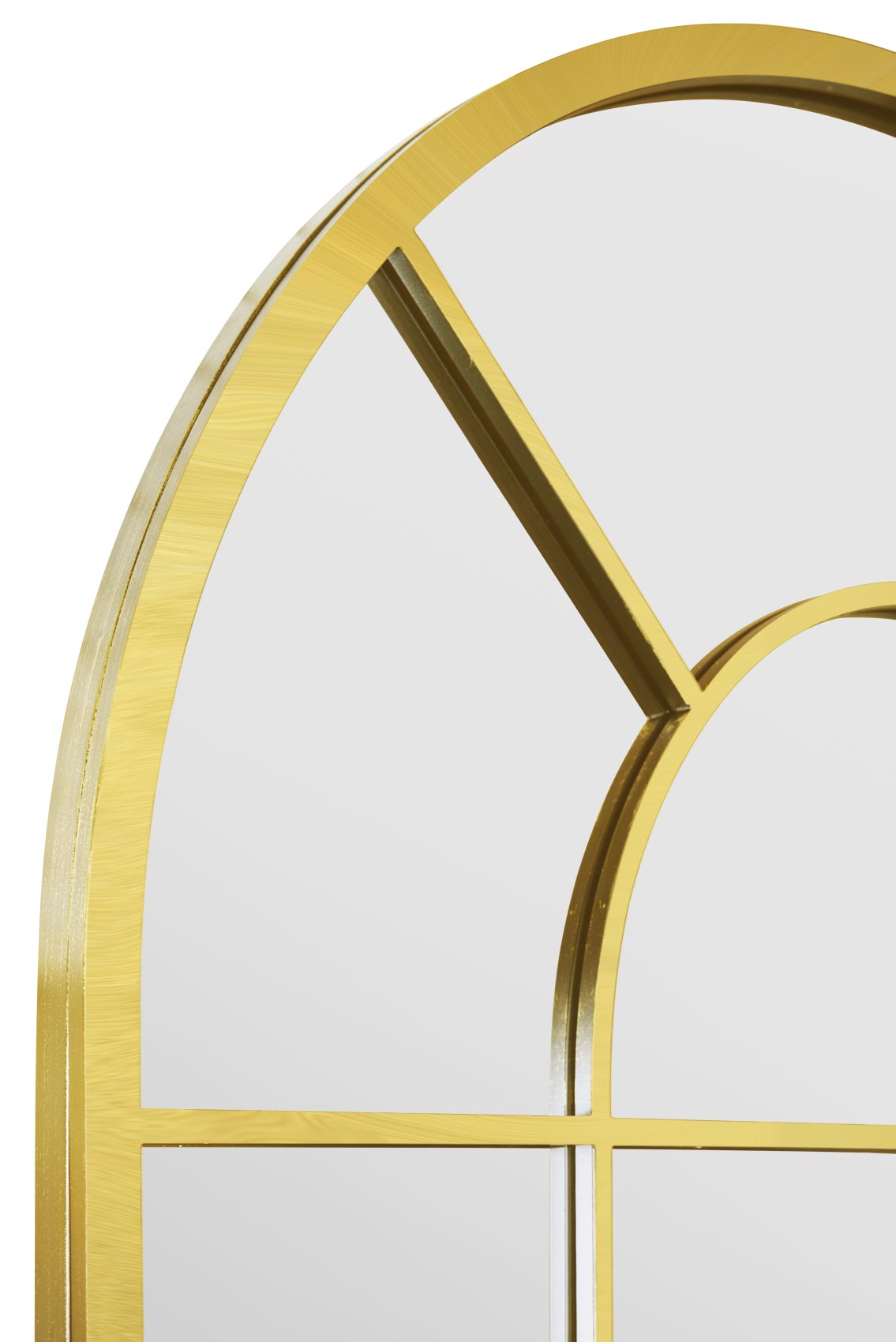 The Radiant - Gold Framed Arched Garden Mirror 71" x 33.5" (180x85CM)-8