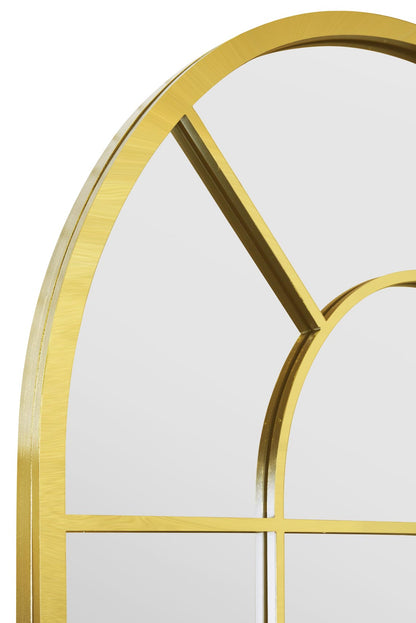 The Radiant - Gold Framed Arched Garden Mirror 71" x 33.5" (180x85CM)-8