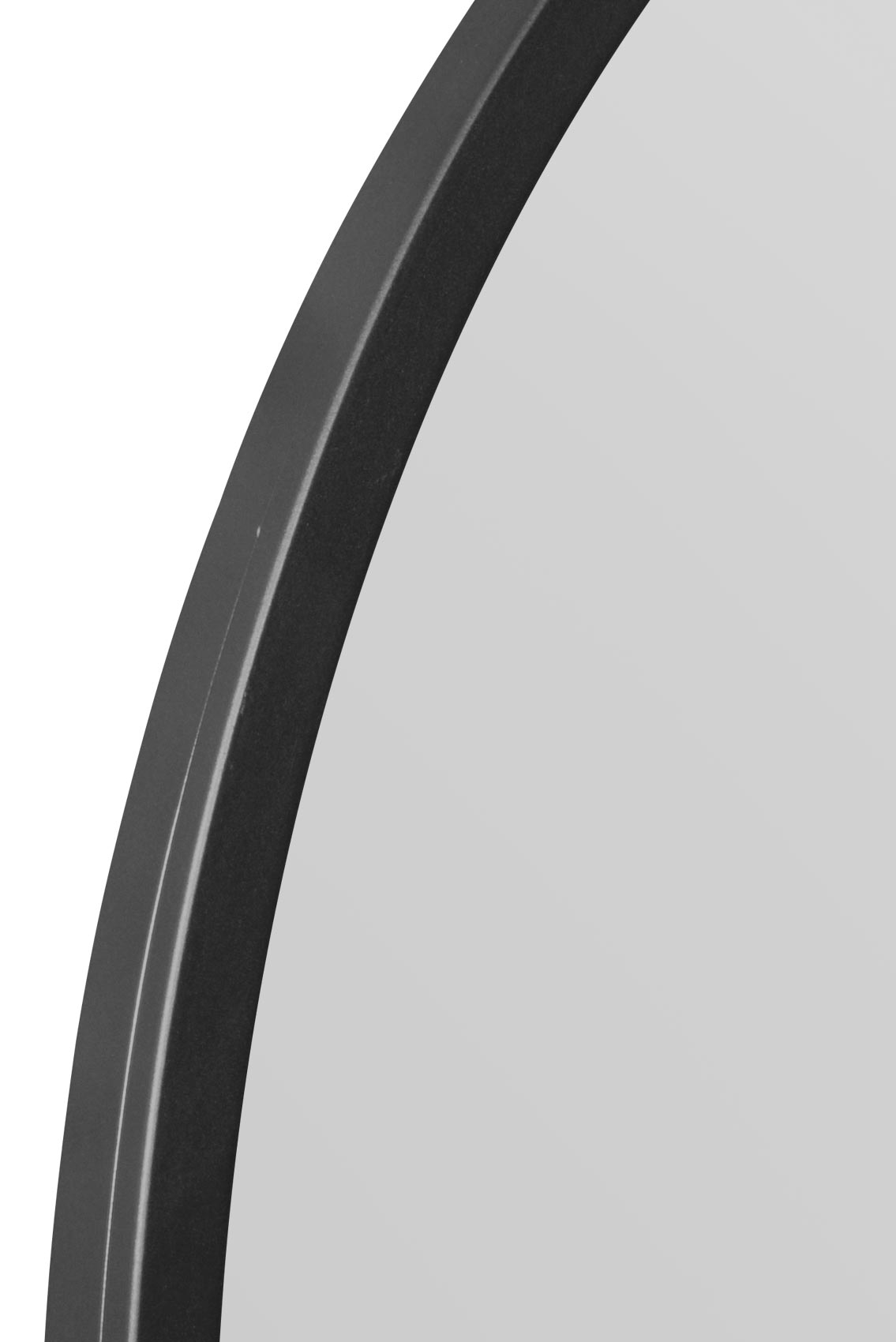 The Horizon - 39" X 39" (100CM X 100CM) Black Metal Arched Leaning Garden Mirror-8