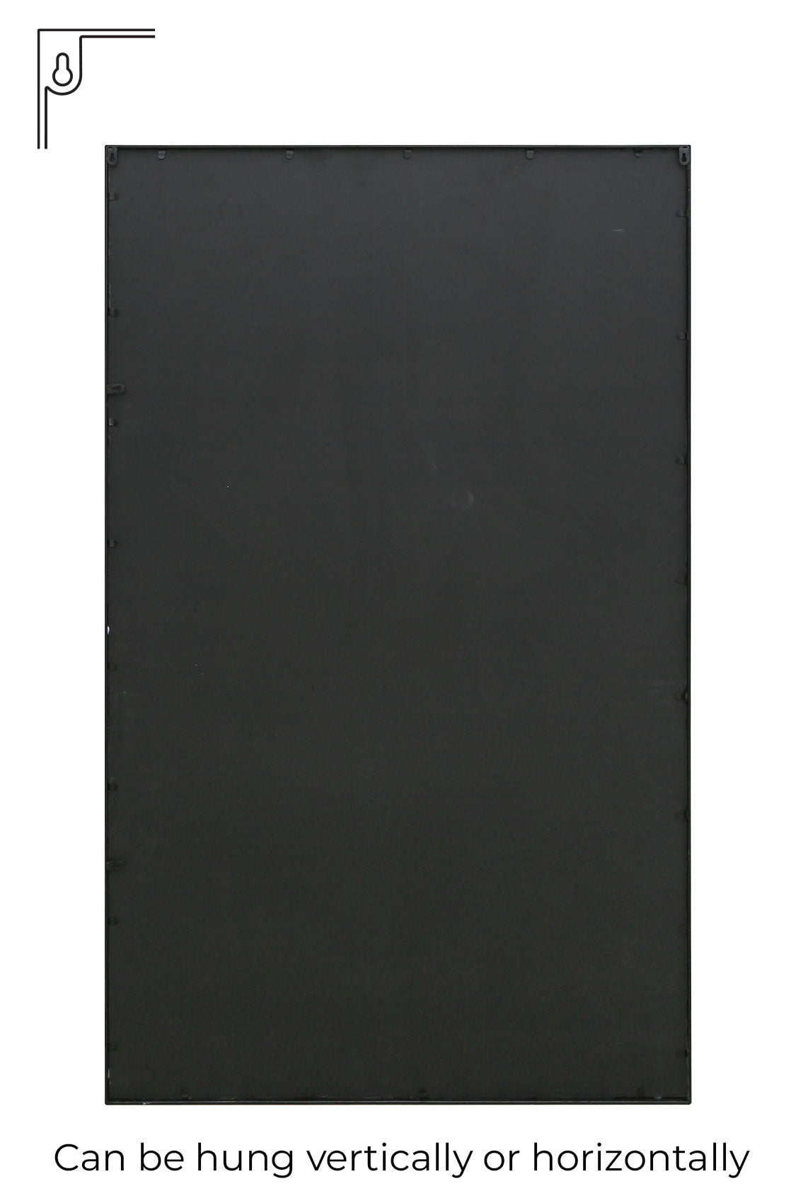 Genestra - Modern Black Leaning Wall Mirror for Garden 71"x 43" (180x110cm)-6
