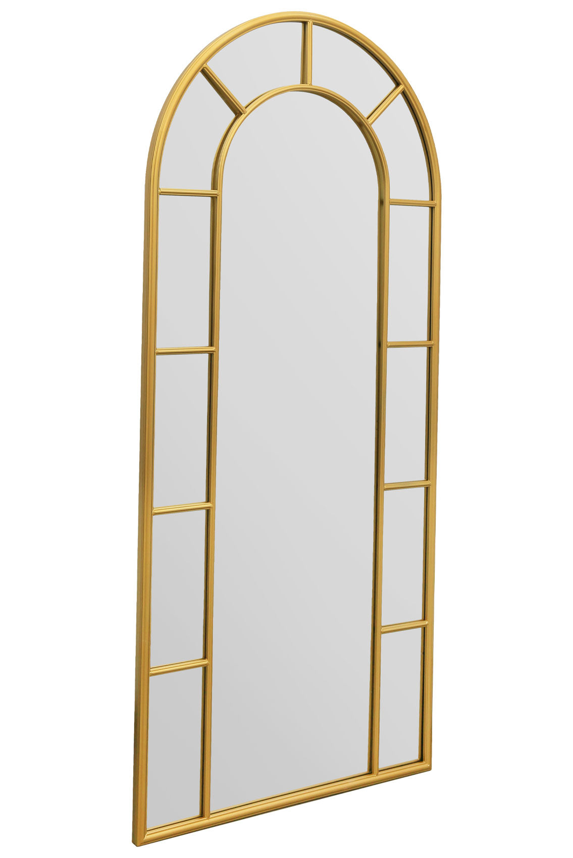 The Arcus - Elegant Gold Arched Leaner Garden Mirror 75" X 33" (190CM X 85CM)-3