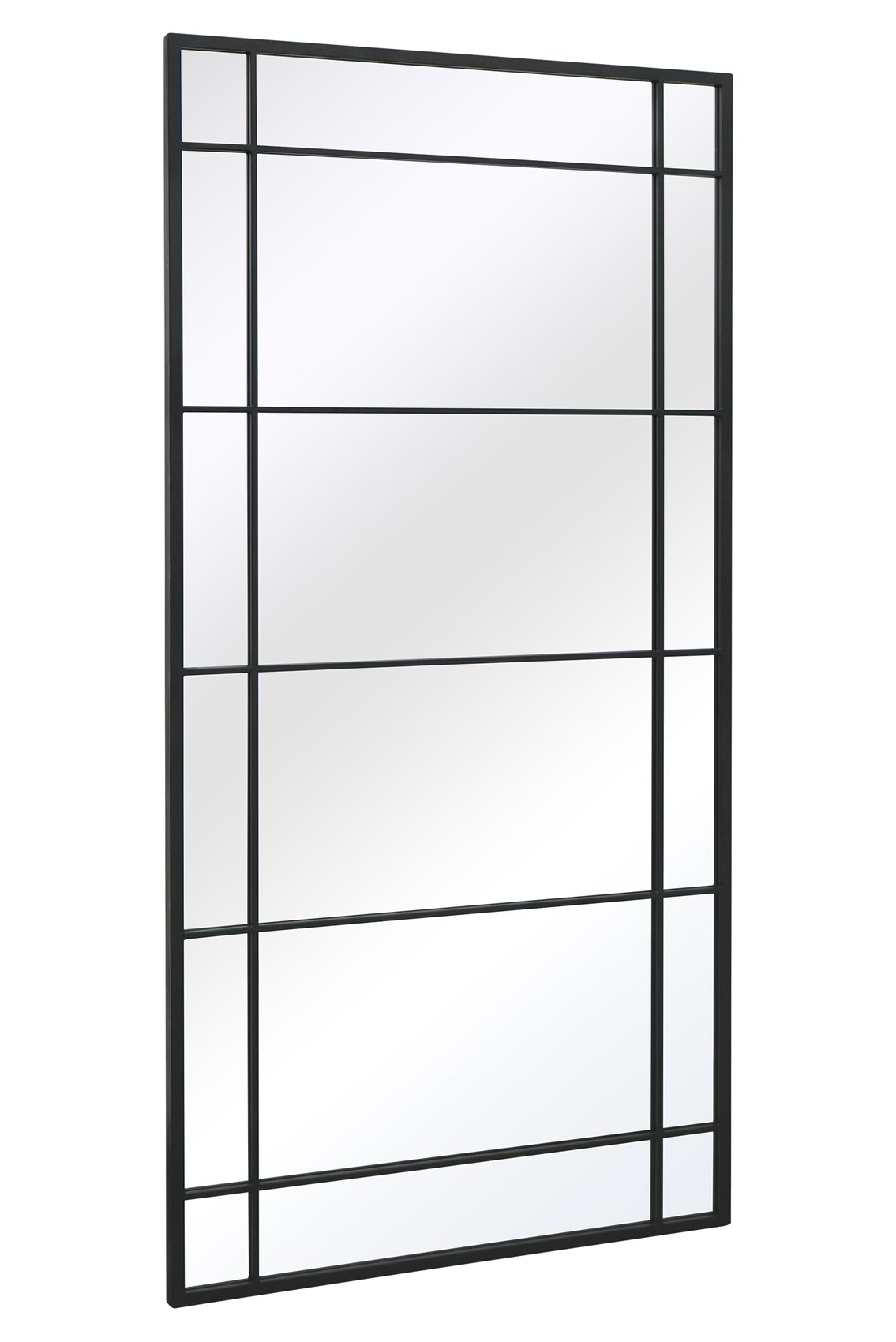 The Horizon - Sleek Black Metal Framed Garden Mirror 71" X 35" (180CM X 90CM) for Wall or Leaning Use-2