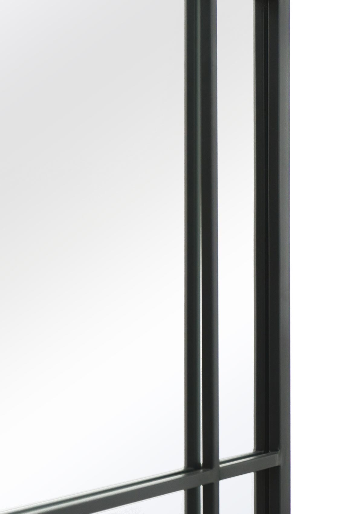 The Horizon - Sleek Black Metal Framed Garden Mirror 71" X 35" (180CM X 90CM) for Wall or Leaning Use-3