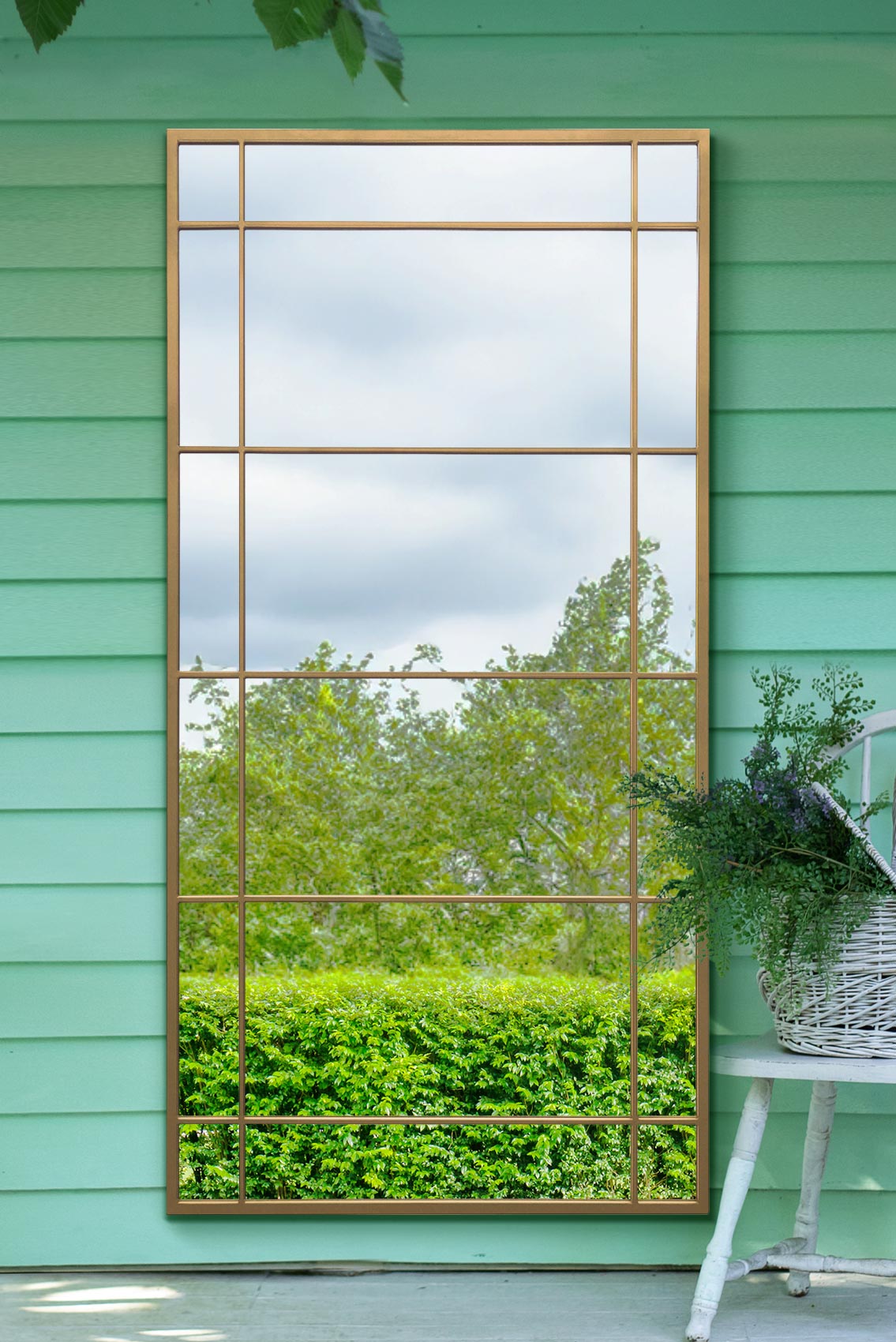 The Luxe Gold Framed Garden Mirror - 71" X 35" (180CM X 90CM) for Wall or Leaning Display-7