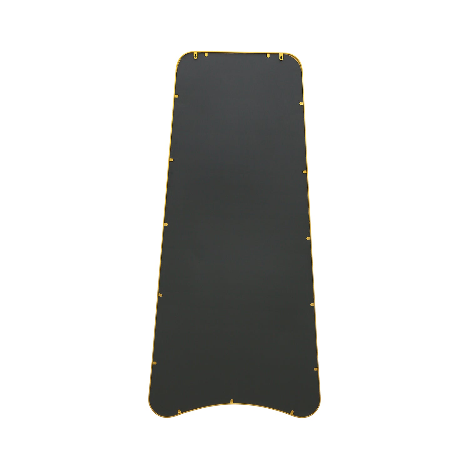 Arched Bottom Gold Metal Framed Garden Wall Mirror - Isosceles Trapezoid Design, 71" X 34" (180CM X 85CM)-10