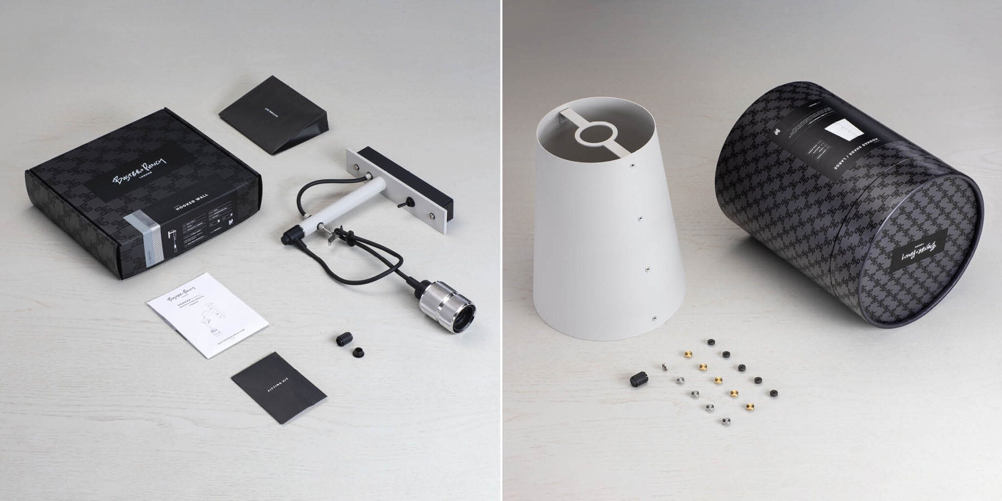 Hooked Wall/ Large/ Stone Steel packaging 