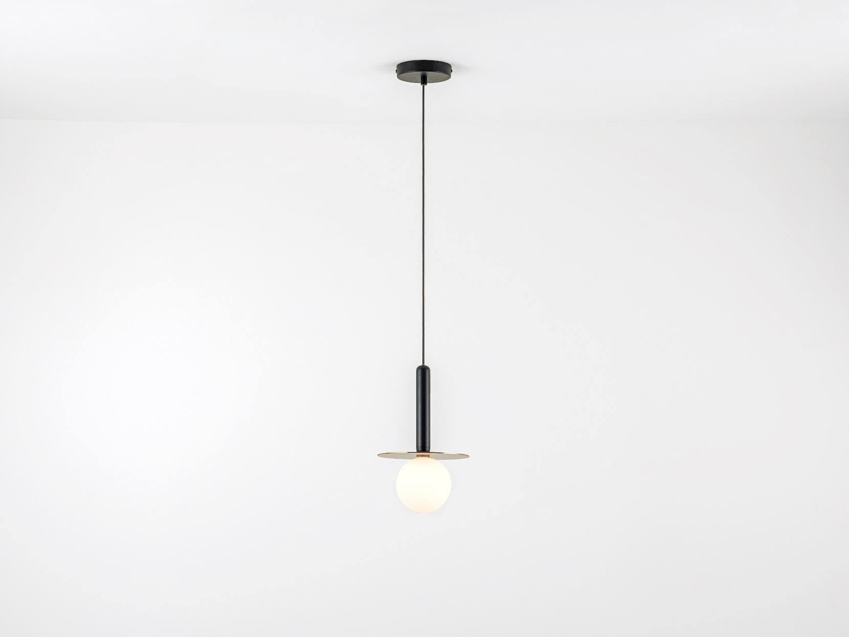 Charcoal Grey Plate Pendant Light
