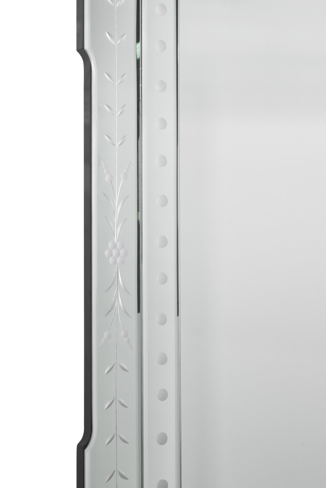 Elegant Baroque Style Wall Mirror - 122 x 58 CM in All Glass Finish-9