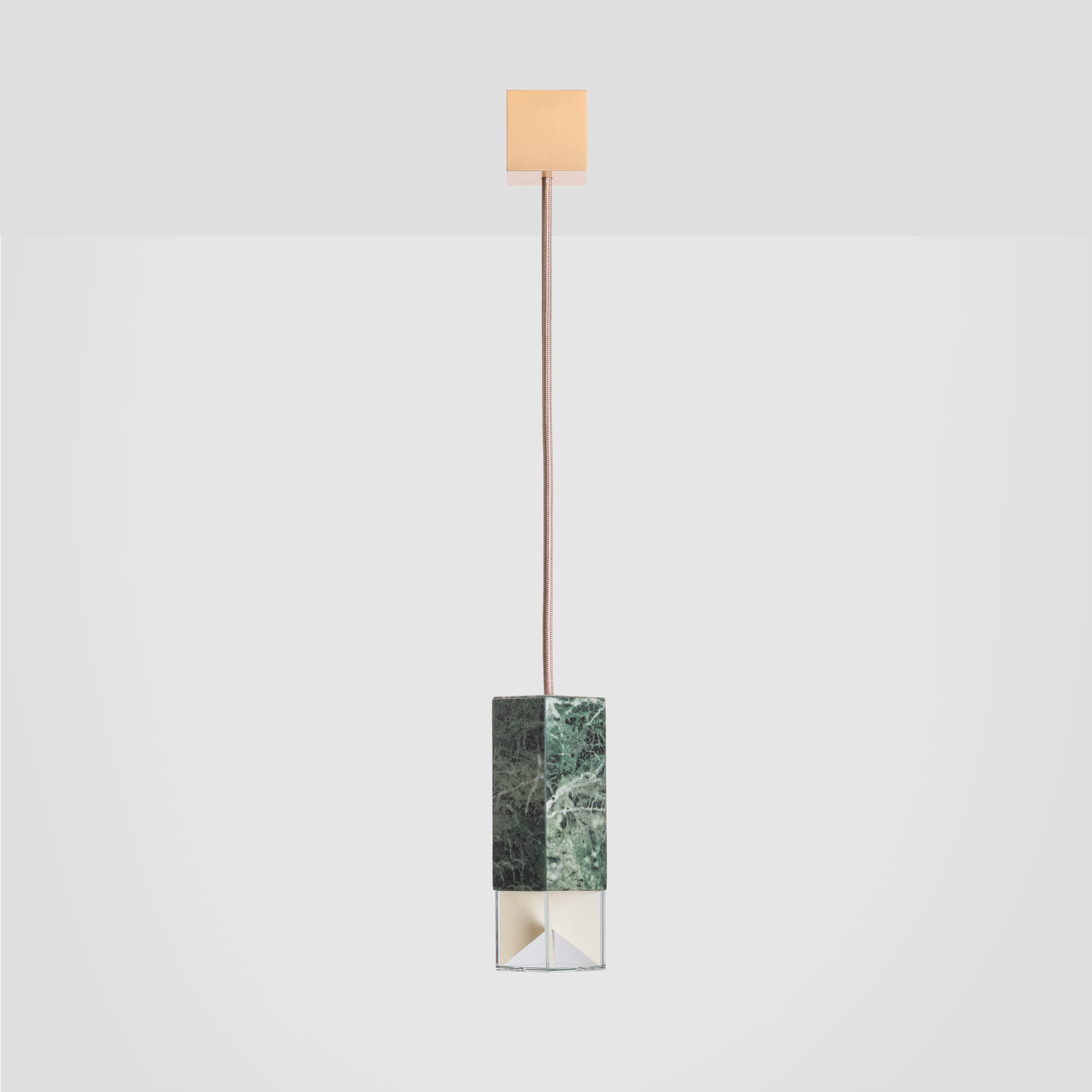 Lamp One Pendant Light / Green, front view.
