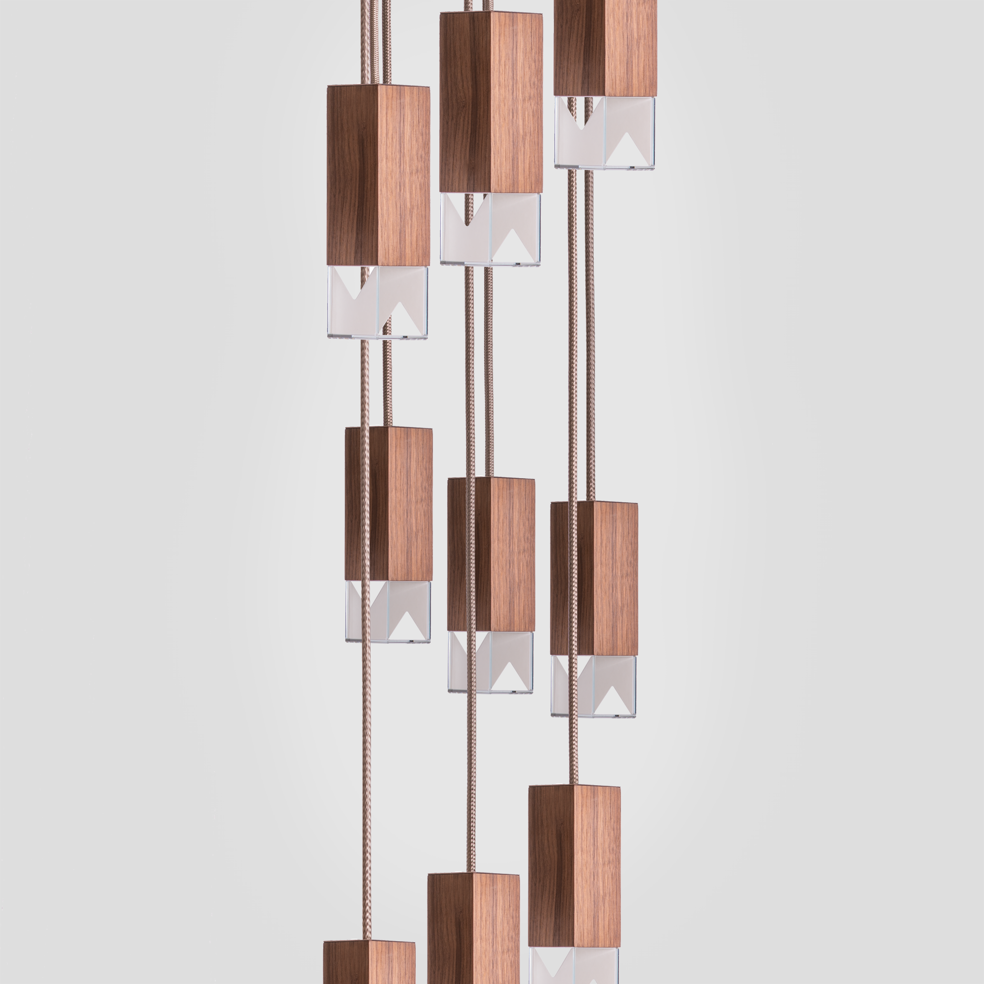 Lamp/ One Wood 9- Light Chandelier grey background