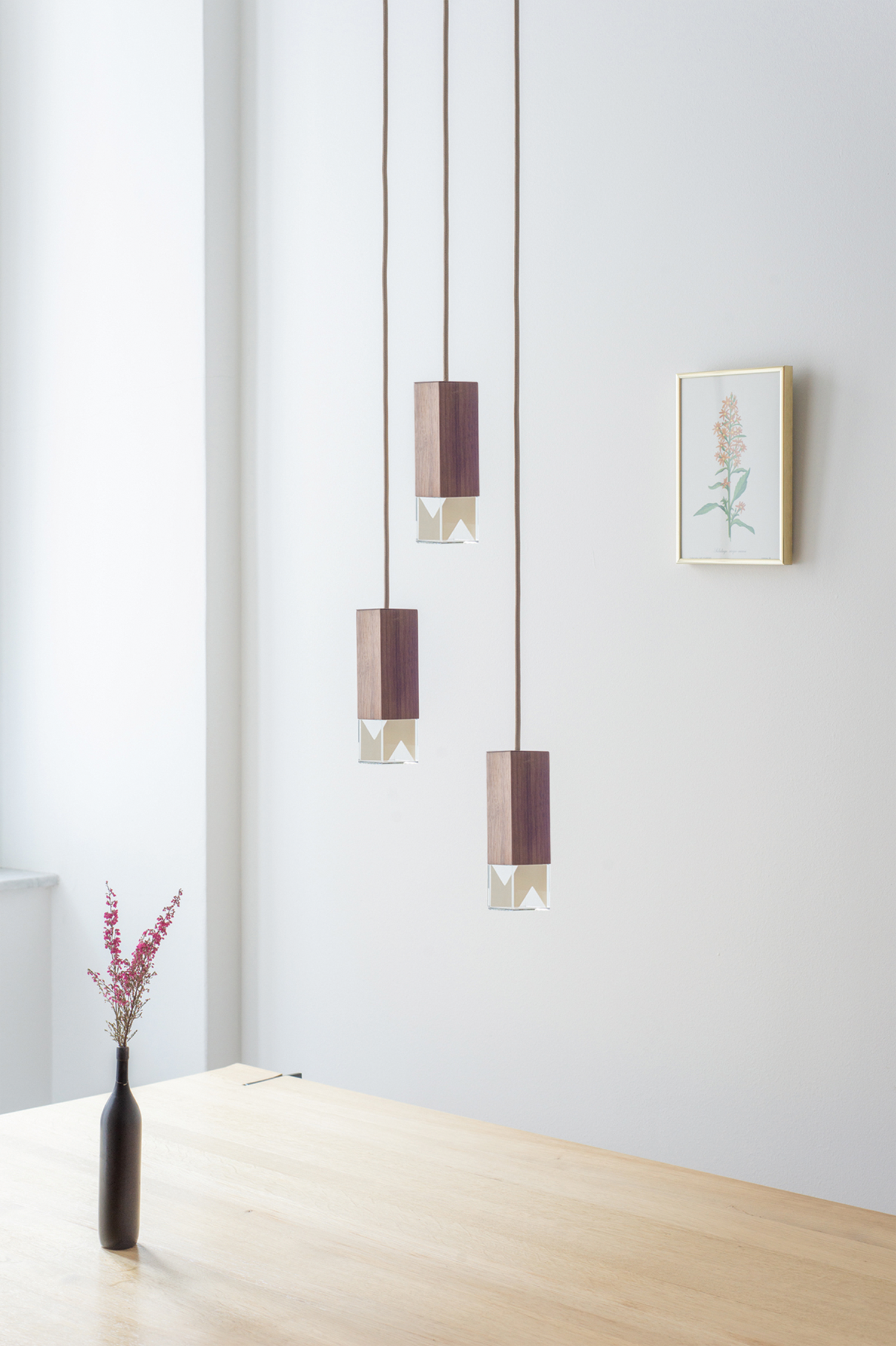 Lamp/ One Wood Trio Chandelier lifestyle image