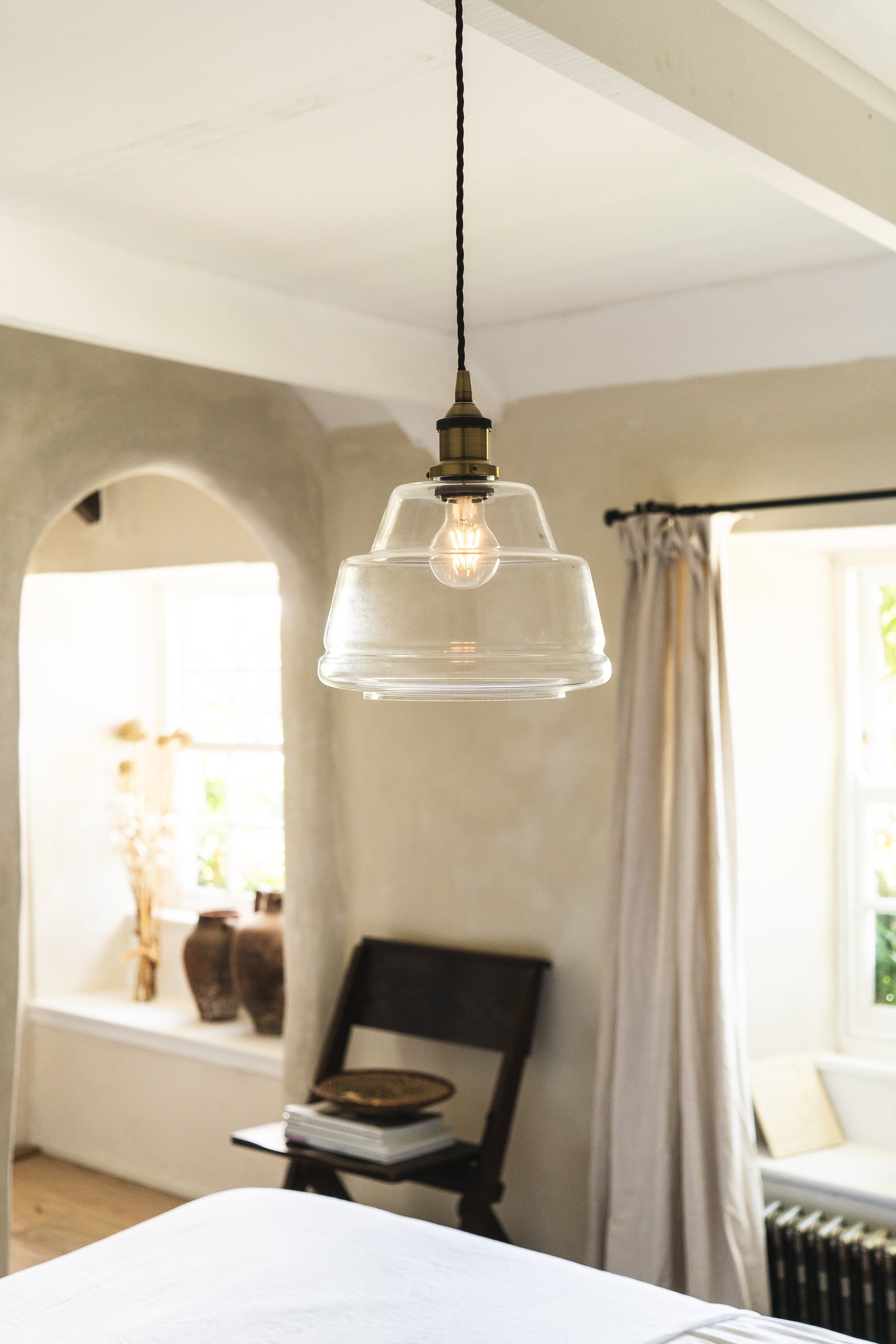 James Step Glass Pendant Light