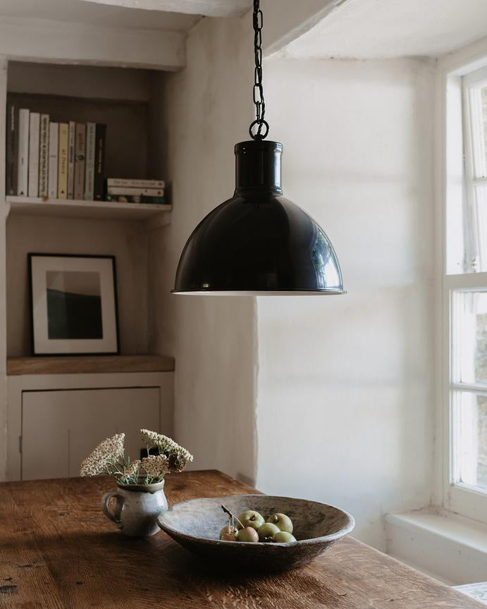 Wardour Industrial Bay Pendant Squid Ink Blue - Soho Lighting