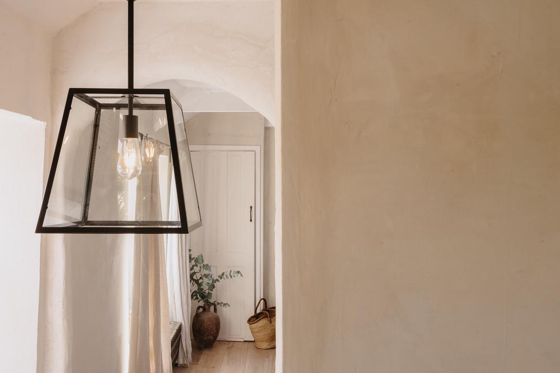 Ludlow Geo Trapeze Metal and Glass Lantern Pendant Light - Soho Lighting