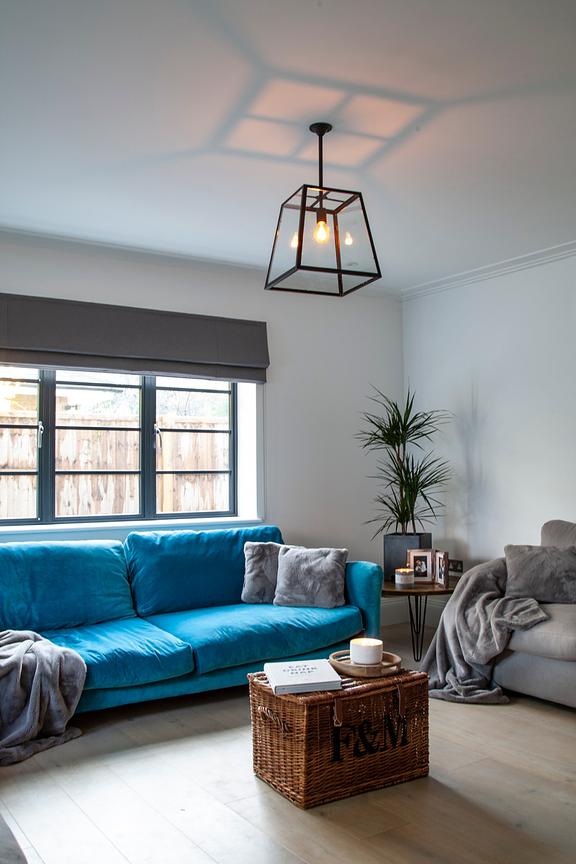 Ludlow Geo Trapeze Metal and Glass Lantern Pendant Light - Soho Lighting