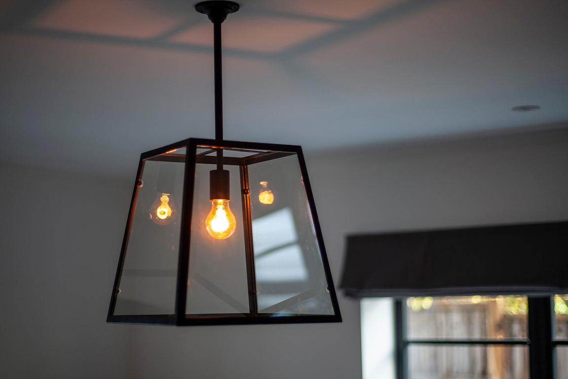 Ludlow Geo Trapeze Metal and Glass Lantern Pendant Light - Soho Lighting