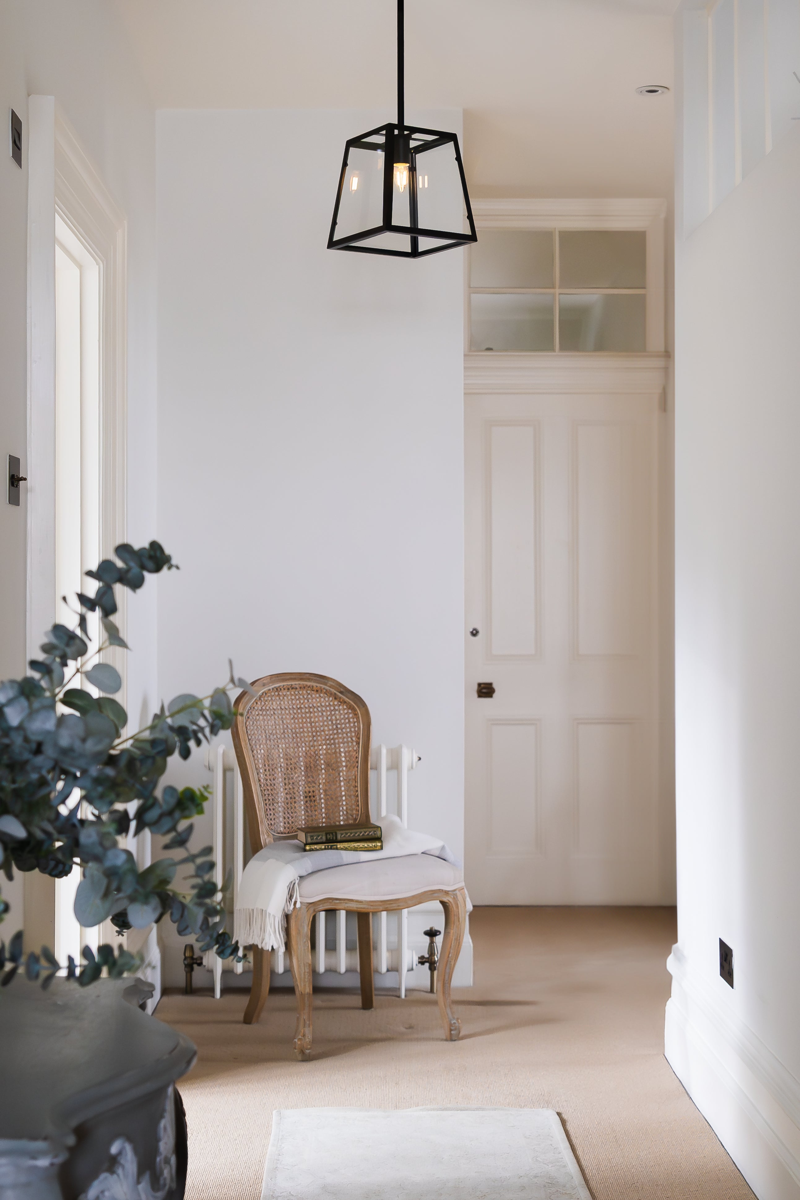 Small Ludlow Geo Trapeze Metal and Glass Lantern Pendant Light