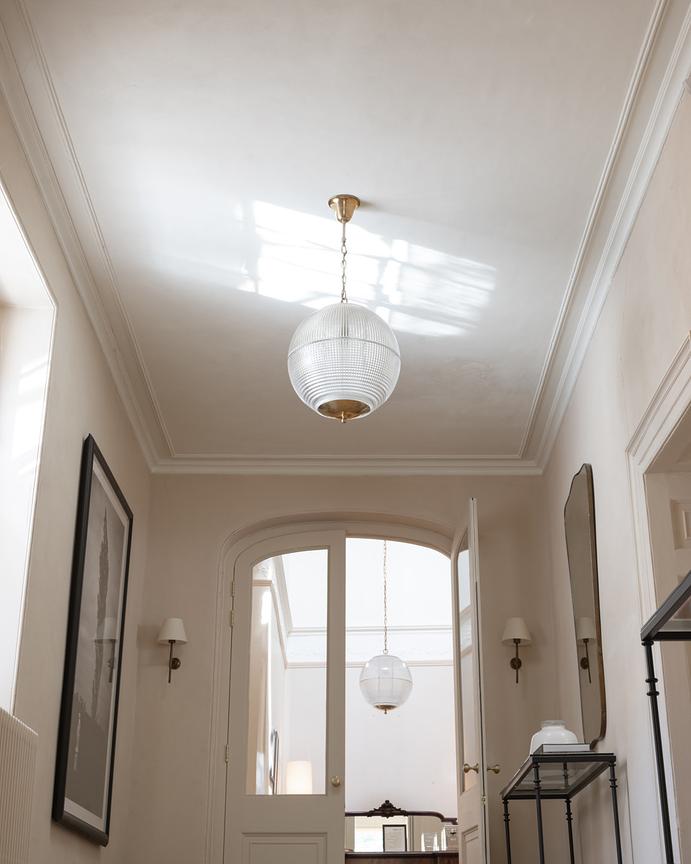 Soho Lighting Hollen Globe Timeless Polished Brass Glass Pendant Light - The Schoolhouse Collection