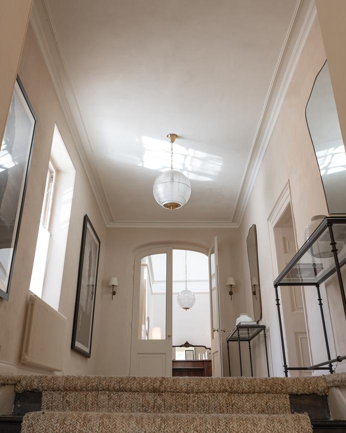 Soho Lighting Hollen Globe Timeless Polished Brass Glass Pendant Light - The Schoolhouse Collection