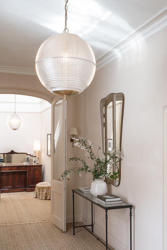 Soho Lighting Hollen Globe Timeless Polished Brass Glass Pendant Light - The Schoolhouse Collection