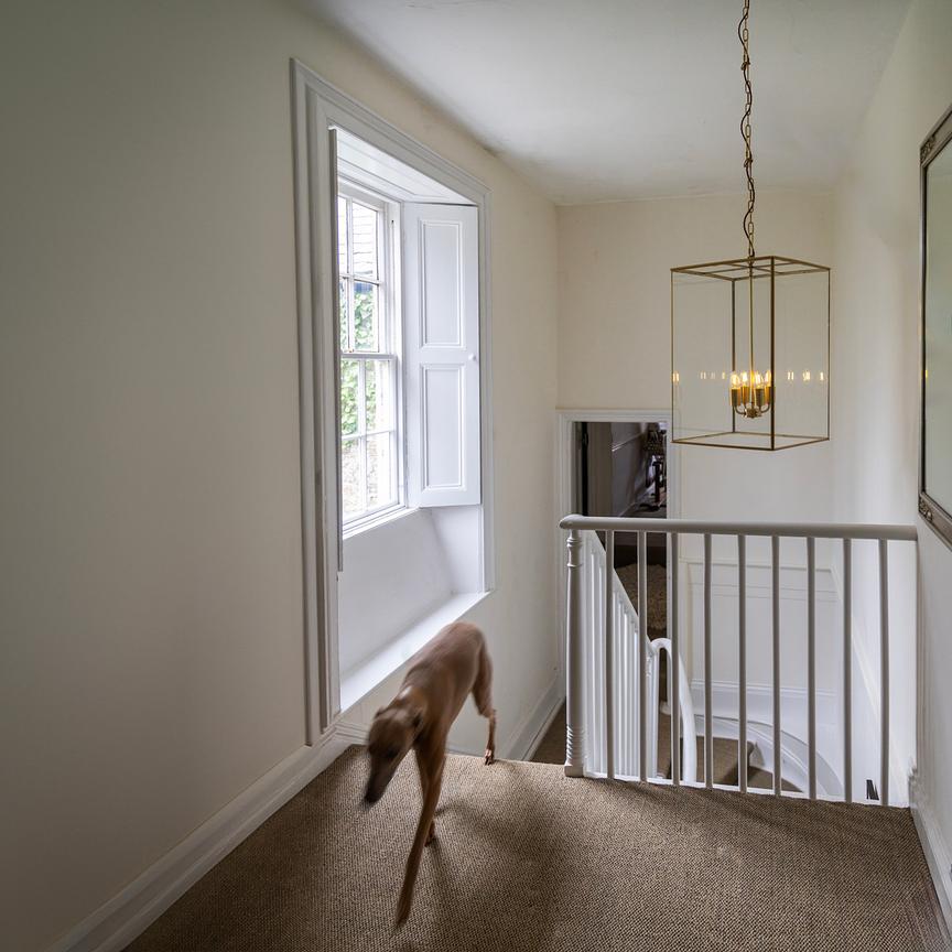 Soho Lighting London Lantern Pendant Crossbar Large Brass