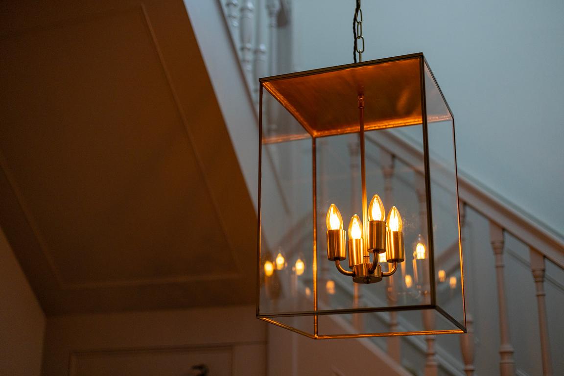Soho Lighting Langdon Lantern Pendant Light Medium Brass