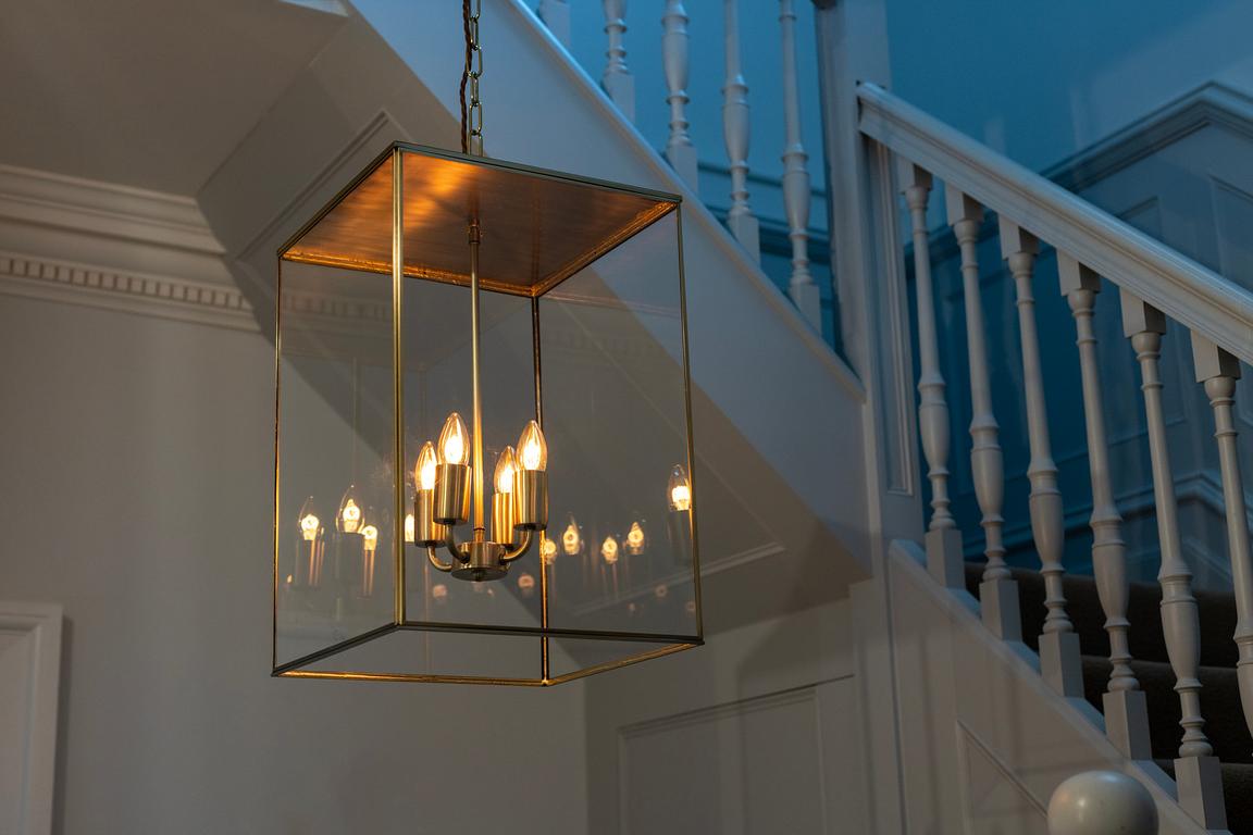 Soho Lighting Langdon Lantern Pendant Light Medium Brass