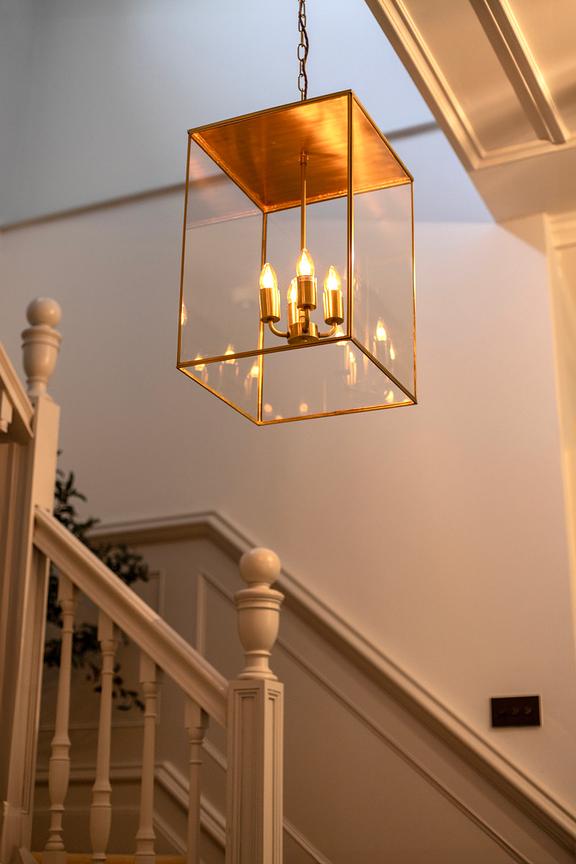Soho Lighting Langdon Lantern Pendant Light Medium Brass