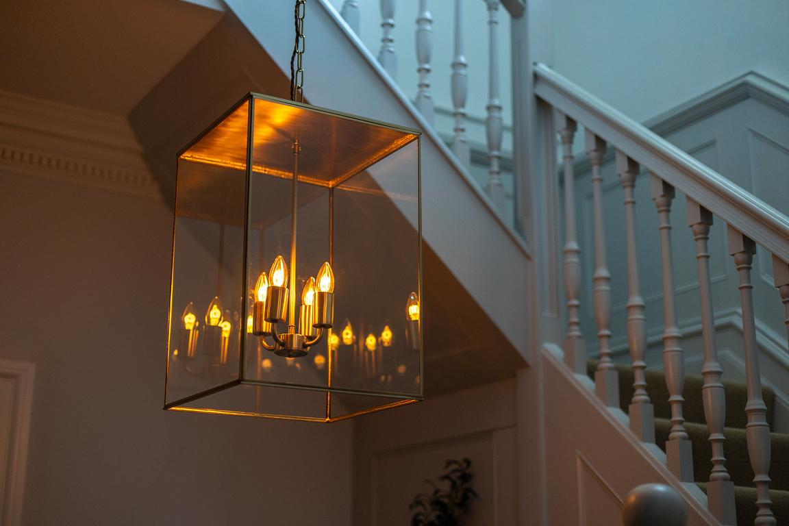 Soho Lighting Langdon Lantern Pendant Light Medium Brass