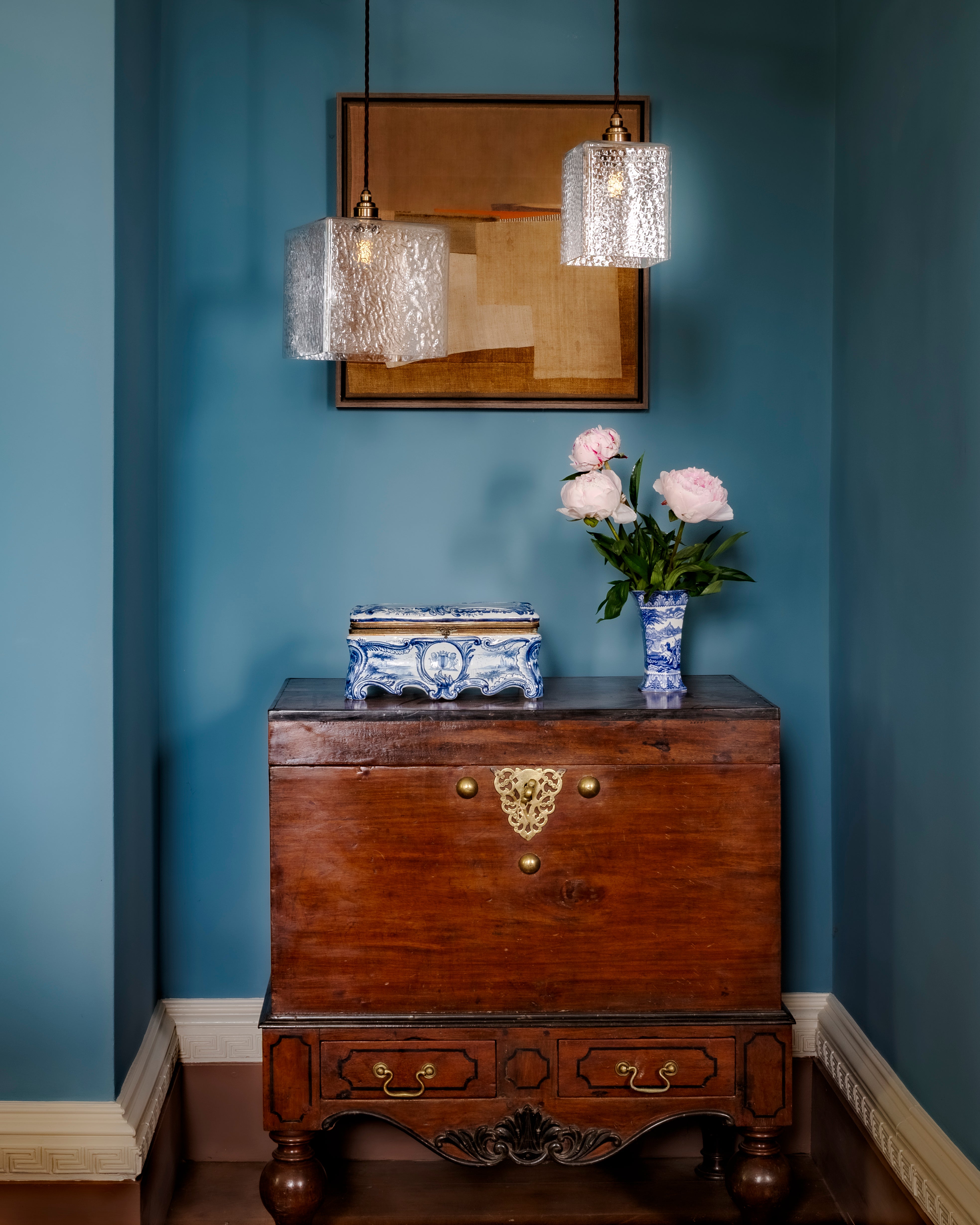 Montagu Dappled Glass Pendant Light