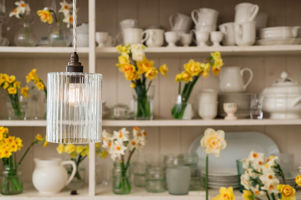 Henley Cylinde Petite Fluted Glass Pendant Light