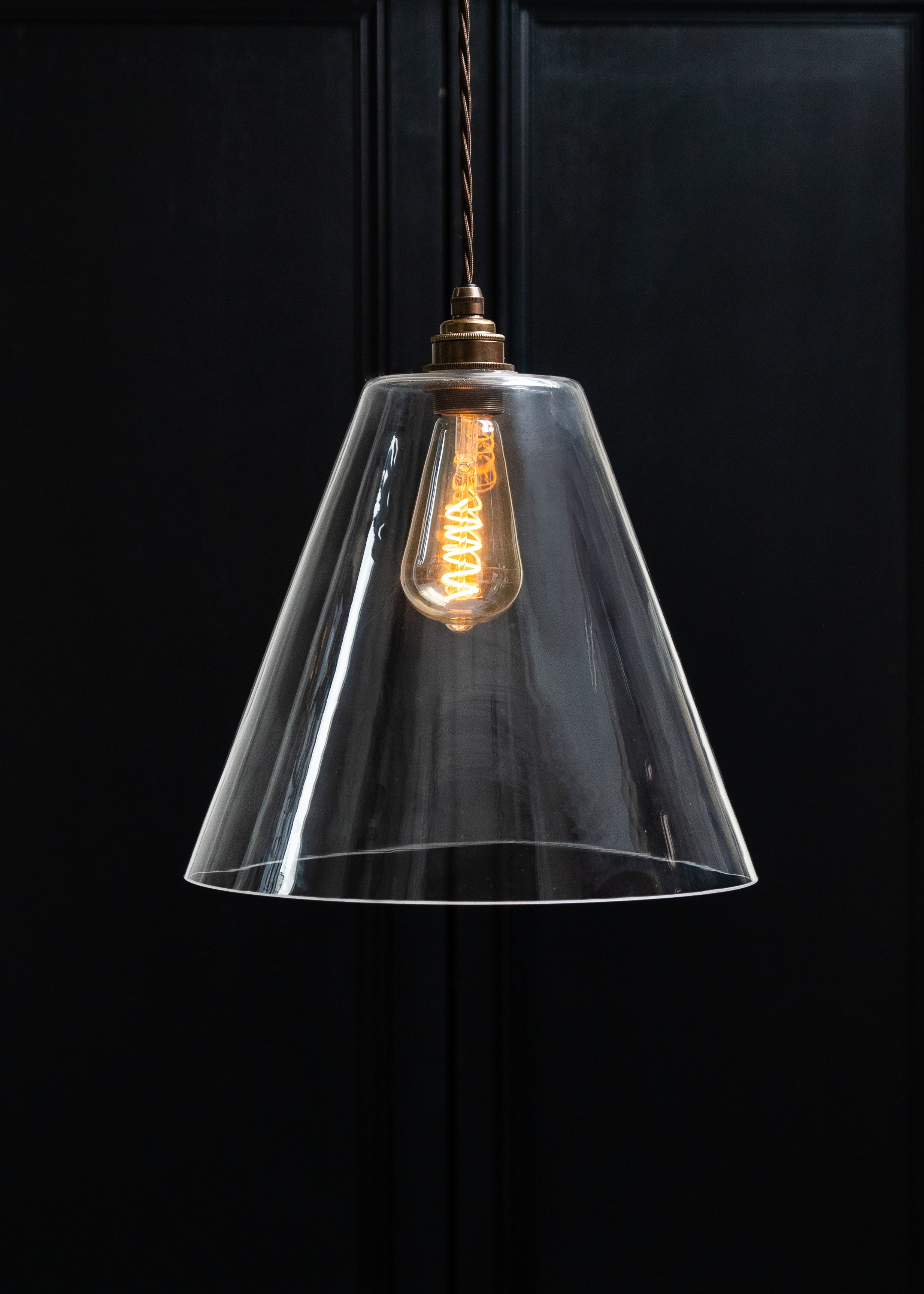 Forster Clear Cone Glass Pendant Light