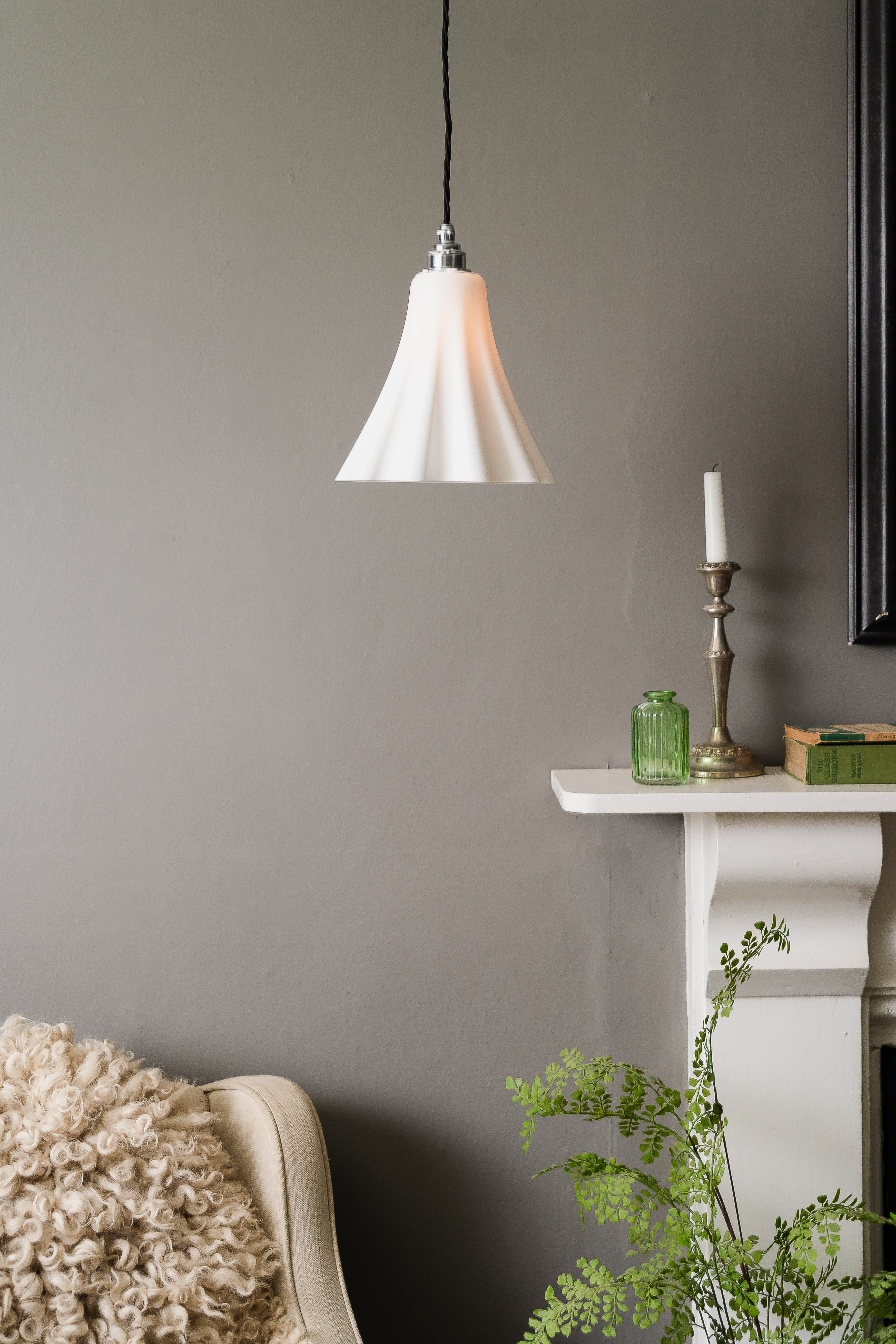 Bluebell Pendant Light in Surf White