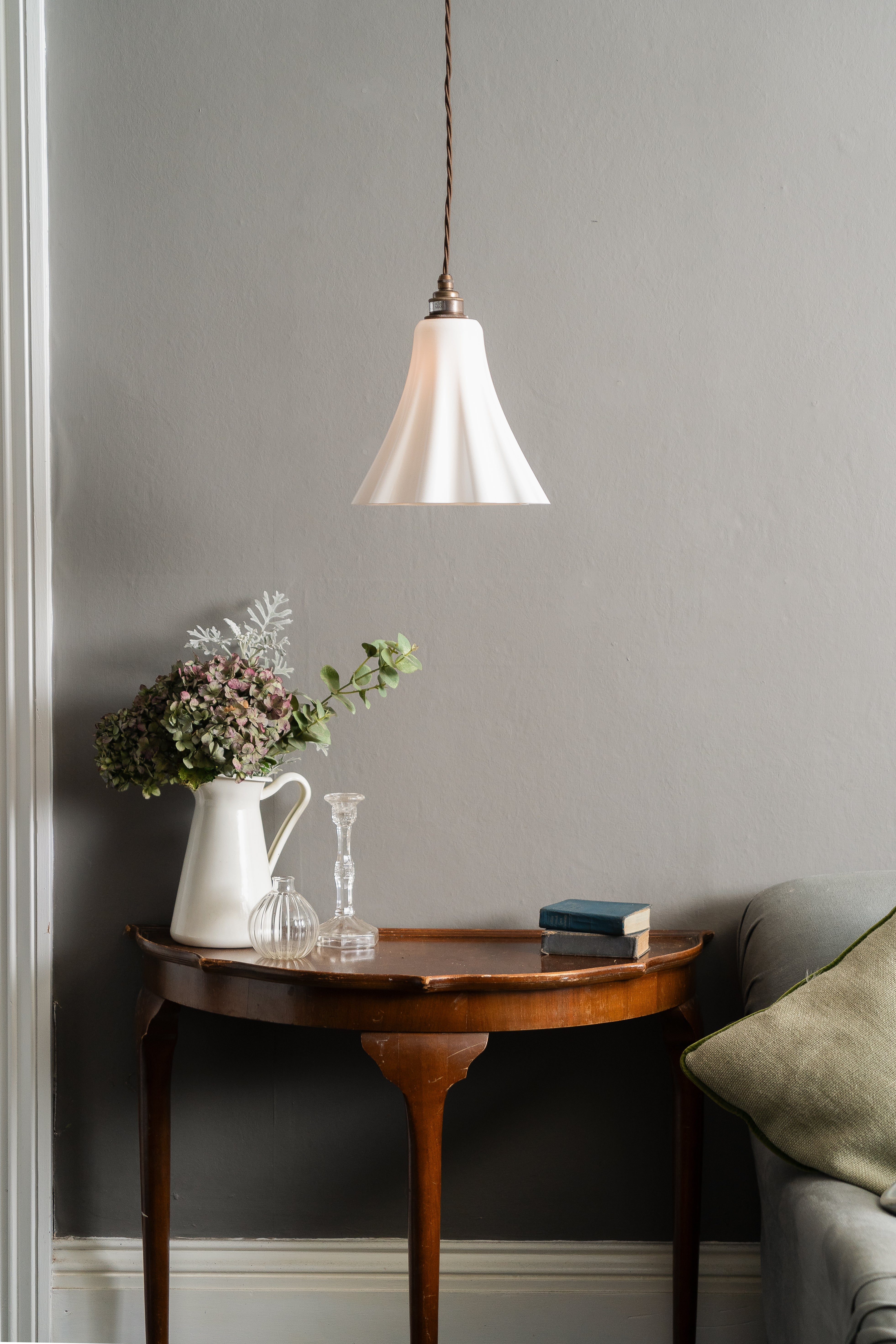 Bluebell Pendant Light in Surf White