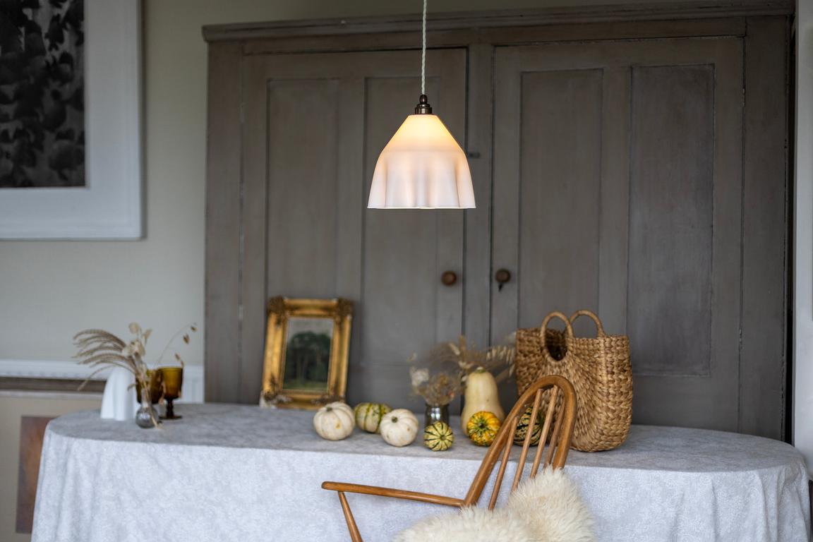 Soft White Drape Pendant Light