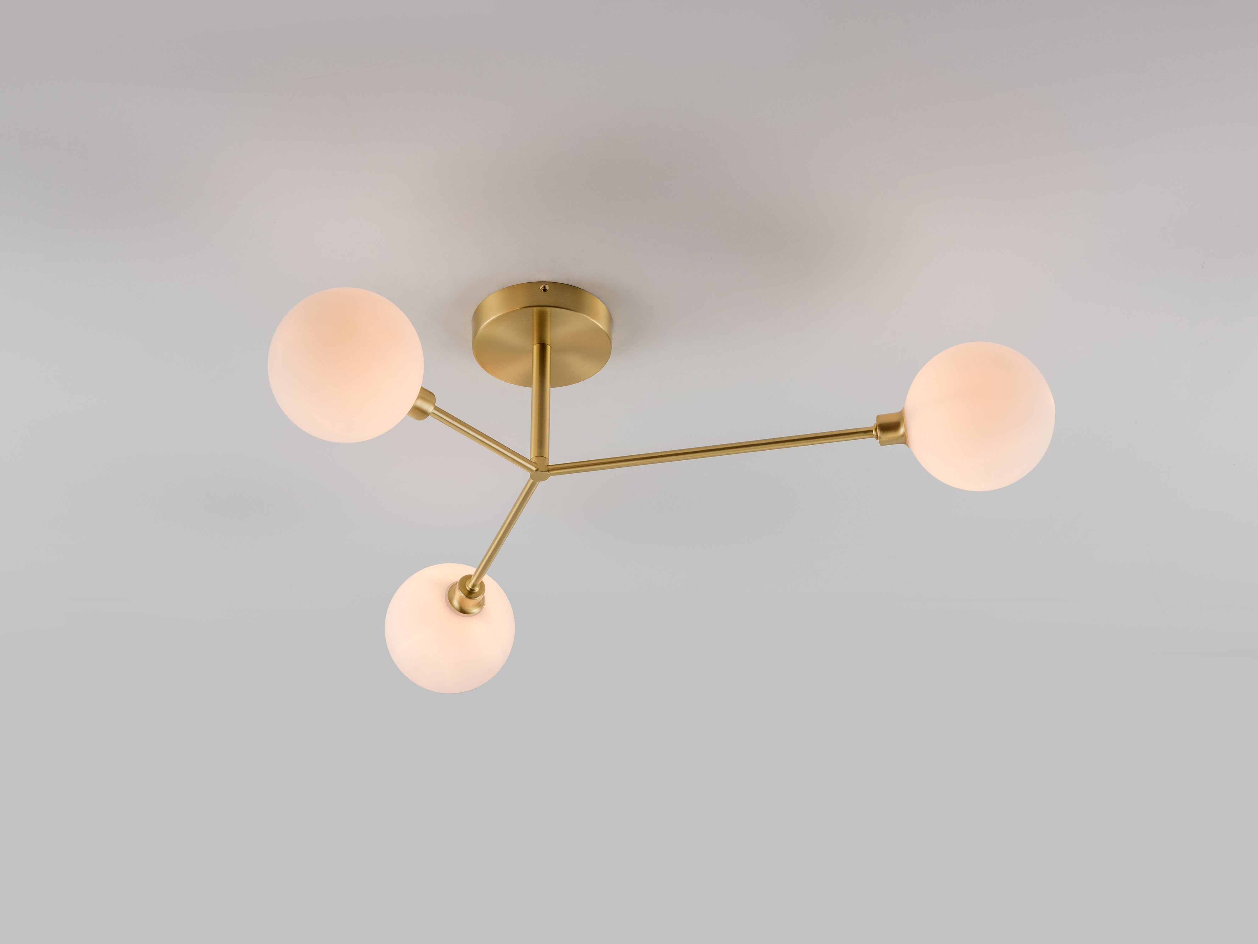 3 Light Flush Ceiling Light bronze, from below