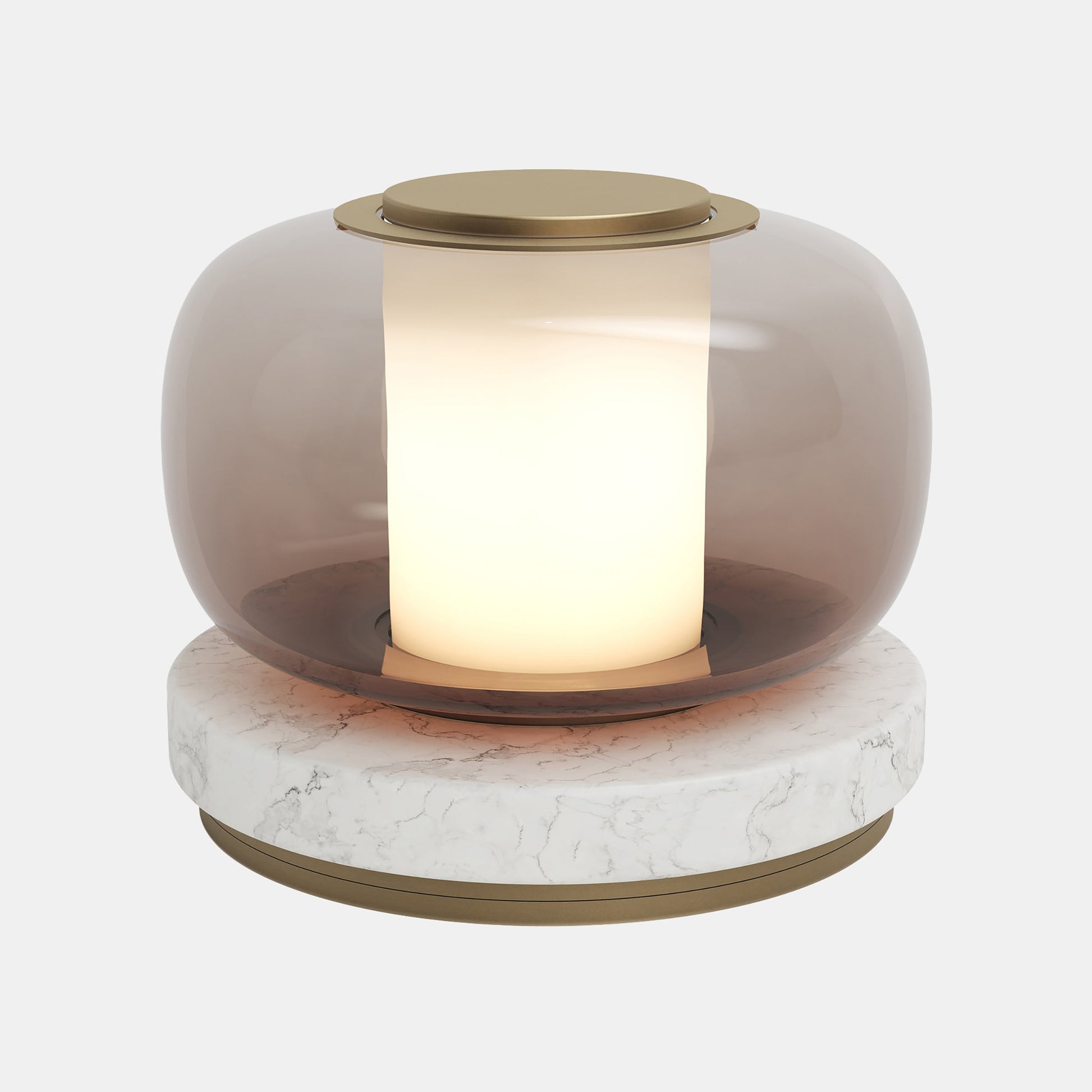 LUNA A DESK LAMP SATIN BRASS SET 