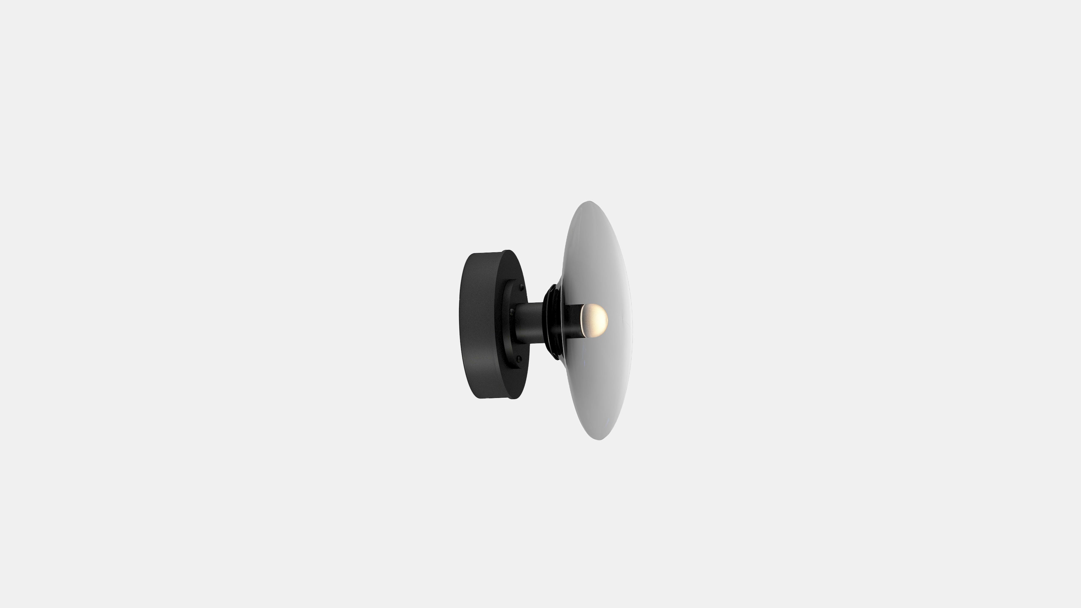 LUNA A ROUND SCONCE BLACKENED STEEL SET 
