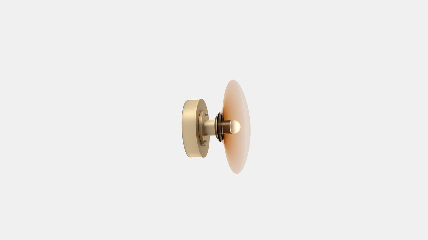 LUNA A ROUND SCONCE SATIN BRASS SET 