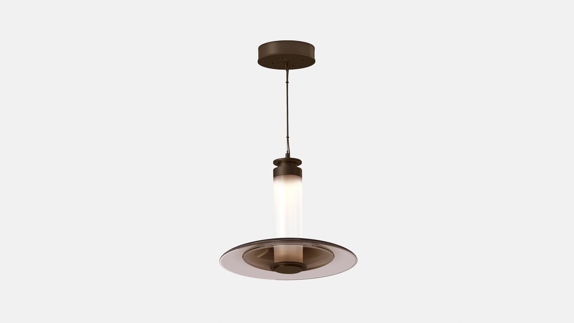 LUNA A SMALL DISC PENDANT SATIN BRONZE SET 