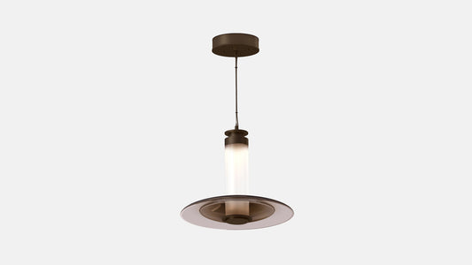 LUNA A SMALL DISC PENDANT SATIN BRONZE SET 
